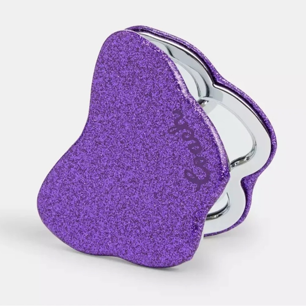 COACH Glitter Butterfly Compact Mirror, Purple
